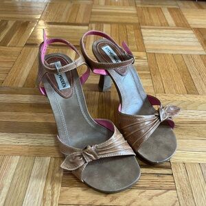 Steve Madden Brown Heels with Adjustable Ankle Strap
